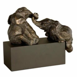 Best Pirce 👏 Uttermost Playful Pachyderms Bronze Figurines 🛒