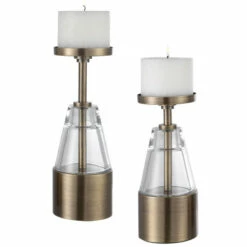 New ✔️ Uttermost Theirry Crystal Candle Holders (Set Of 2) ✨