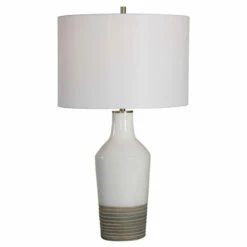Outlet ๐ Uttermost Dakota White Crackle Table Lamp ๐