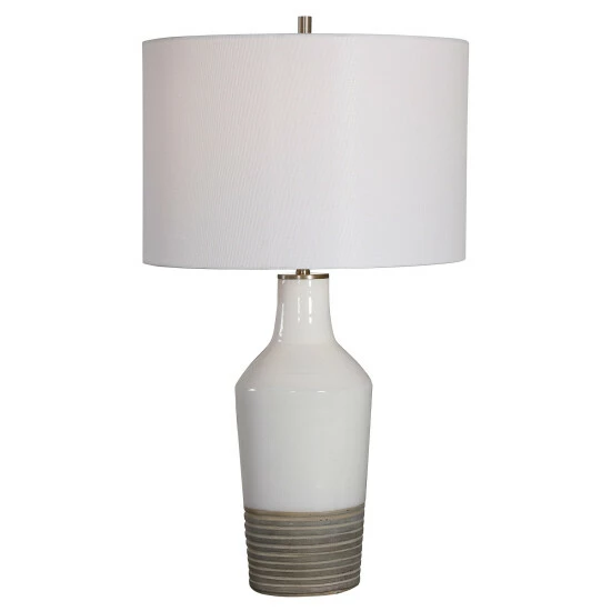 Outlet ๐ Uttermost Dakota White Crackle Table Lamp ๐