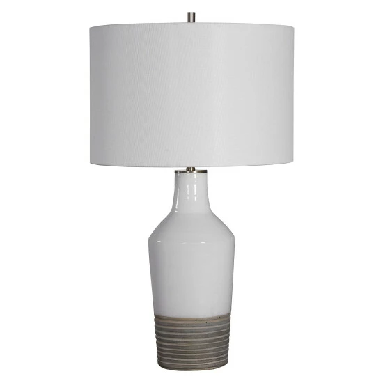 Outlet ๐ Uttermost Dakota White Crackle Table Lamp ๐ - Image 2