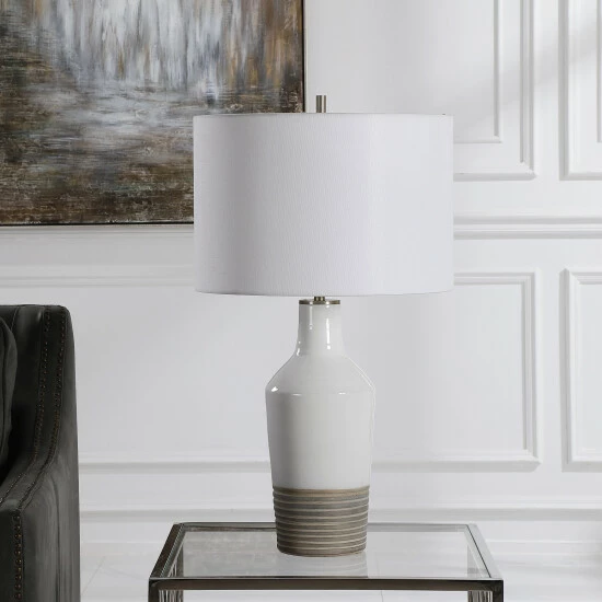Outlet ๐ Uttermost Dakota White Crackle Table Lamp ๐ - Image 7