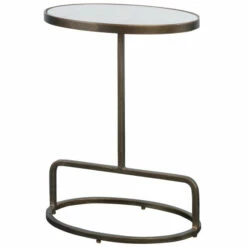 New 🎉 Uttermost Jessenia White Marble Accent Table 🤩