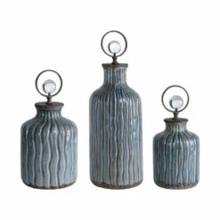 Cheapest ๐คฉ Uttermost Mathias Grey-blue Vessels (Set Of 3) โญ