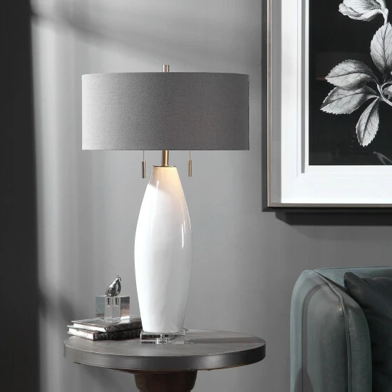 Best deal ๐ Uttermost Laurie White Ceramic Table Lamp ๐ฏ - Image 6