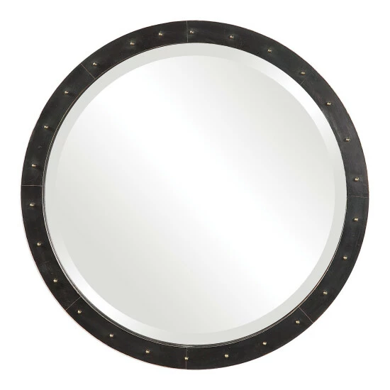 Best reviews of ๐ Uttermost Beldon Dark Bronze Round Industrial Mirror โจ - Image 2