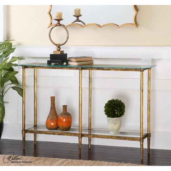 Brand new 😉 Uttermost Elenio Glass Console Table 👏 - Image 2