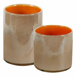 Cheap ๐ Uttermost Tangelo Beige Orange Vases (Set Of 2) ๐ฏ