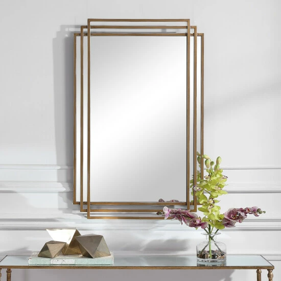 Best Pirce ๐ Uttermost Amherst Brushed Gold Mirror ๐ - Image 7