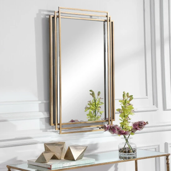 Best Pirce ๐ Uttermost Amherst Brushed Gold Mirror ๐ - Image 8