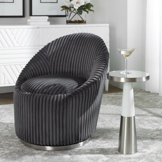 Budget 😍 Uttermost Fortier Nickel Accent Table 😀 - Image 6