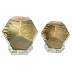 Wholesale 🎁 Uttermost Pentagon Brushed Coffee Bronze Shapes (Set Of 2) 😀