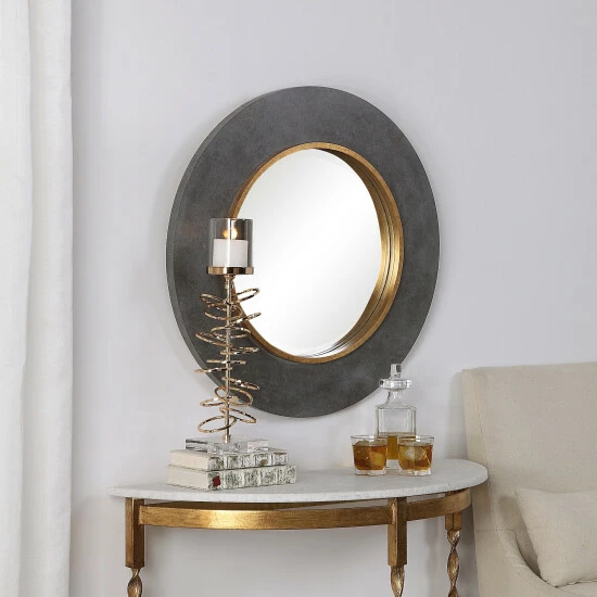 Wholesale ✨ Uttermost Saul Antique Gold Round Mirror - Antique Gold - 30x30x1.89 🎁 - Image 5