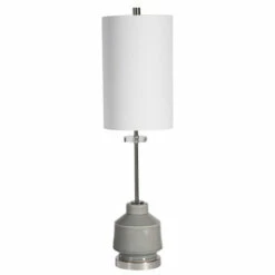 Discount ⭐ Uttermost Porter Warm Grey Buffet Lamp 👍