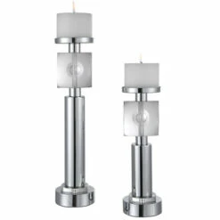 Best Pirce 💯 Uttermost Kyrie Nickel Candle Holders (Set Of 2) 💯