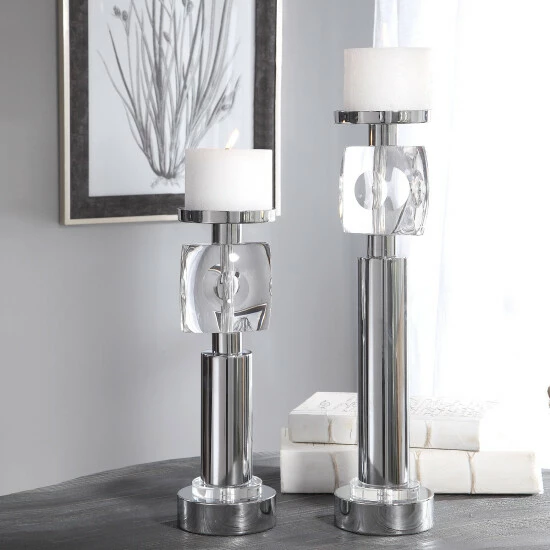 Best Pirce ๐ฏ Uttermost Kyrie Nickel Candle Holders (Set Of 2) ๐ฏ - Image 6