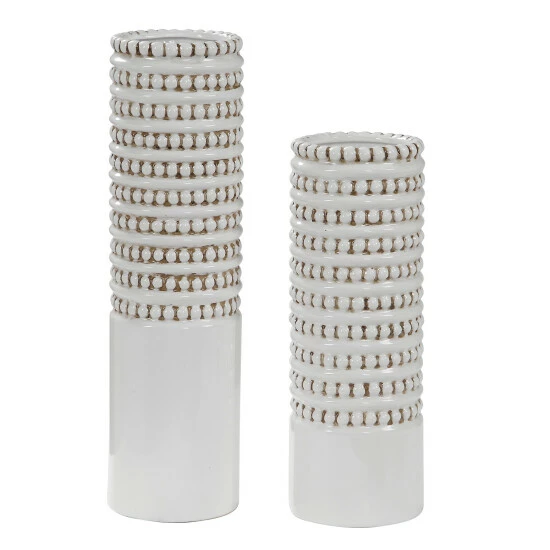 Coupon โญ Uttermost Angelou White Vases (Set Of 2) ๐