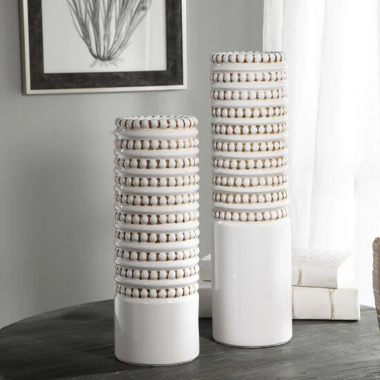 Coupon โญ Uttermost Angelou White Vases (Set Of 2) ๐ - Image 3