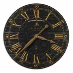 Promo 🔥 Uttermost Bond Street 18-inch Black Wall Clock 😉