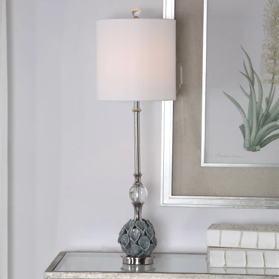 Hot Sale 🌟 Uttermost Elody Blue Grey Buffet Lamp ⭐ - Image 6