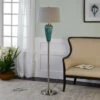 Wholesale 🛒 Uttermost Almanzora Blue Glass Floor Lamp ❤️