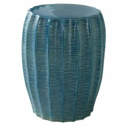 Outlet 👏 Uttermost Harbor Aqua Blue Garden Stool 🛒