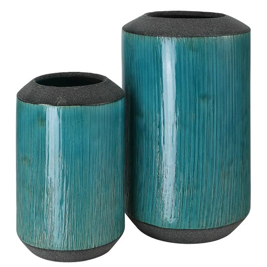 Best Sale โญ Uttermost Maui Aqua Blue Vases, S/2 ๐