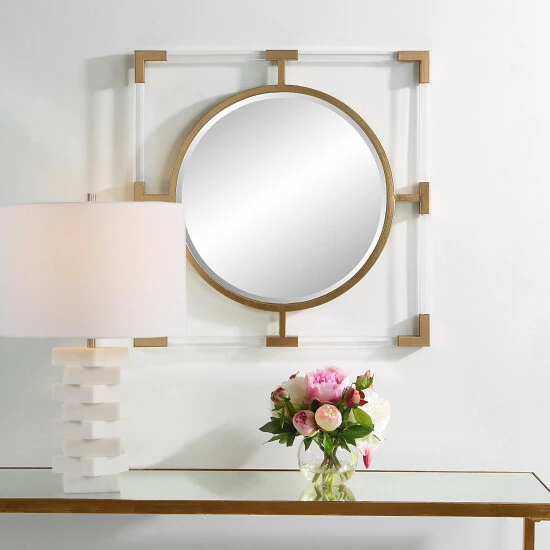 Promo โ Uttermost Balkan Small Gold Mirror - 24"W X 24"H X 2"D ๐ - Image 2