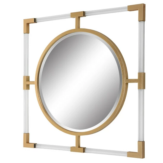 Promo โ Uttermost Balkan Small Gold Mirror - 24"W X 24"H X 2"D ๐ - Image 4