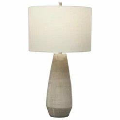 Deals 🥰 Uttermost Volterra Taupe-Grey Table Lamp 🛒