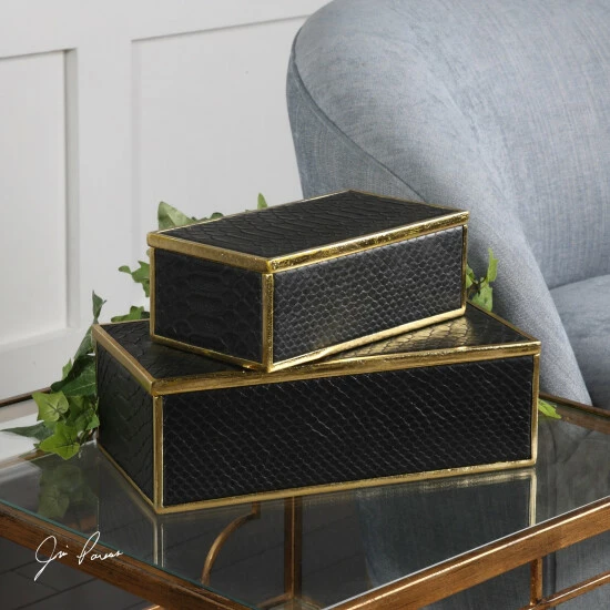 Coupon ๐ Uttermost Ukti Black Alligator Boxes (Set Of 2) โญ - Image 4