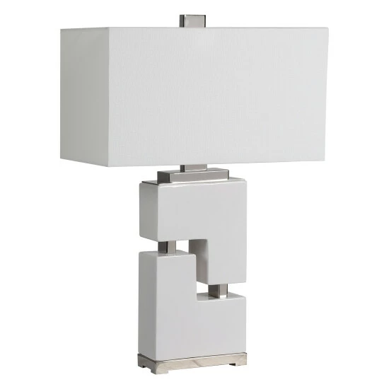 Cheapest ๐ Uttermost Tetris White Table Lamp ๐งจ