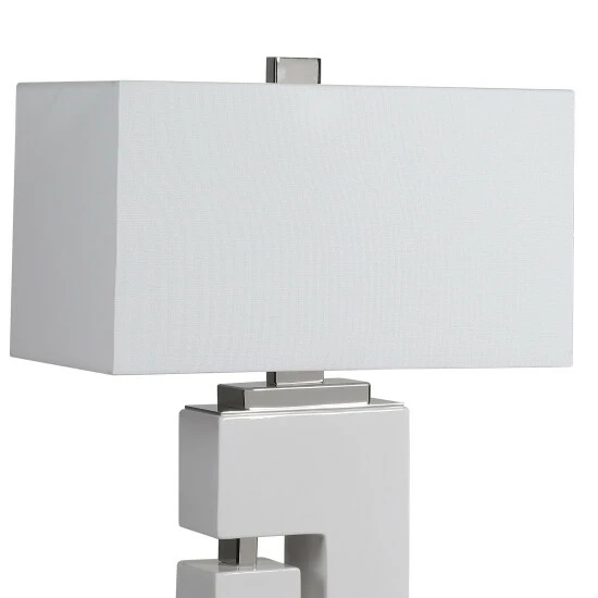 Cheapest ๐ Uttermost Tetris White Table Lamp ๐งจ - Image 4