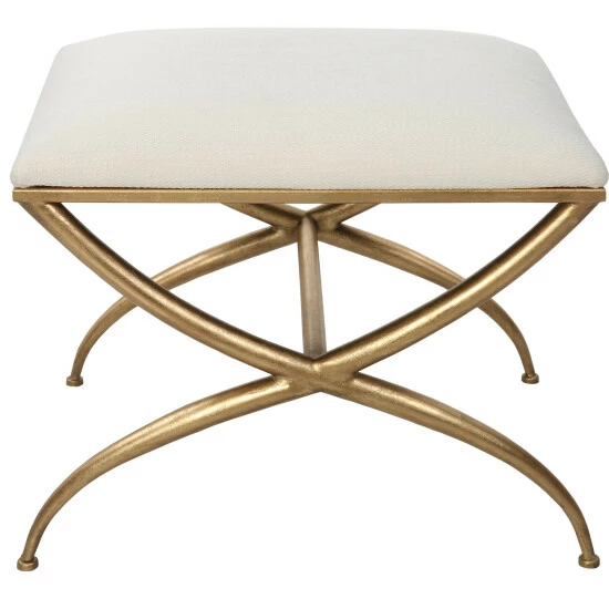 Top 10 โ๏ธ Uttermost Crossing Small Bench Gold Leaf/white ๐งจ - Image 2