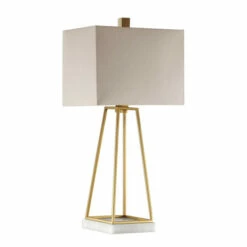 New 🔥 Uttermost Mackean Plated Metallic Gold 1-light Table Lamp 🌟