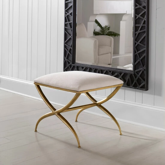 Top 10 โ๏ธ Uttermost Crossing Small Bench Gold Leaf/white ๐งจ - Image 5