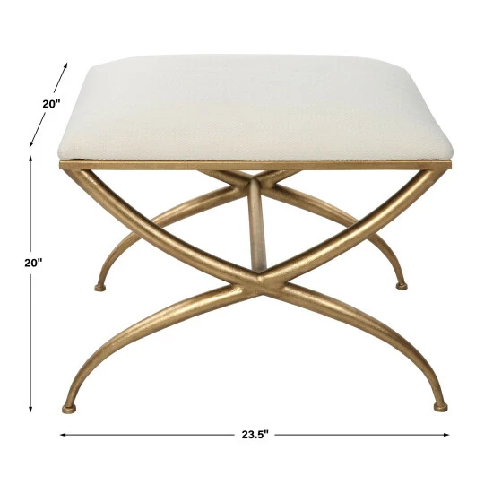 Top 10 โ๏ธ Uttermost Crossing Small Bench Gold Leaf/white ๐งจ - Image 6