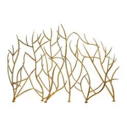 Brand new 😍 Uttermost Gold Branches 🔨 Hammered Iron Fireplace Screen 🛒