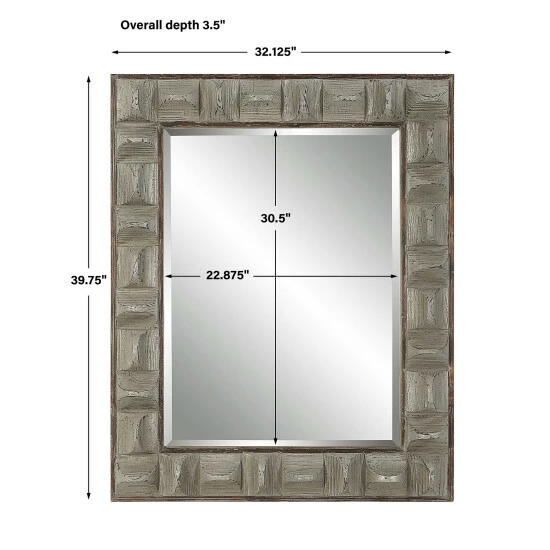 Brand new ๐ Uttermost Pickford Gray Mirror - 32.125"W X 39.75"H X 3.5"D ๐ - Image 3