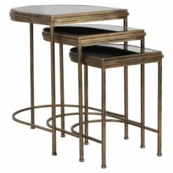 Best Pirce 🥰 Uttermost India Nesting Tables (Set Of 3) Matte Black 🔥