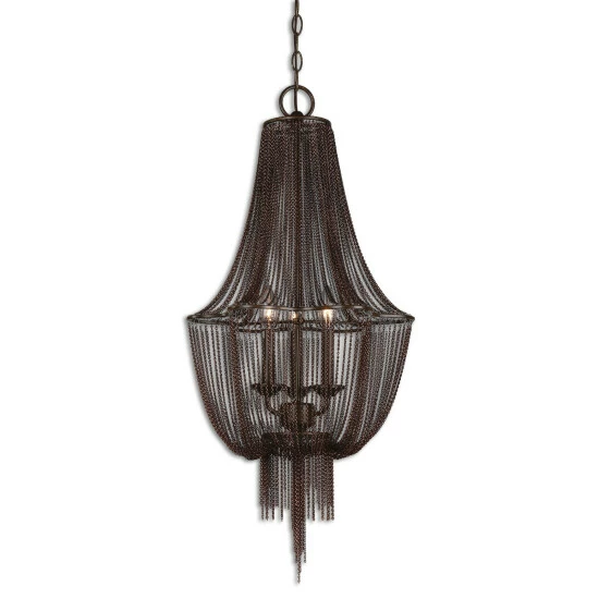Hot Sale 🎉 Uttermost Lezzeno 3-light Metal Lighting Fixture Chandelier 🎁