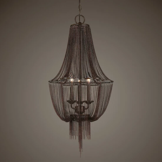 Hot Sale 🎉 Uttermost Lezzeno 3-light Metal Lighting Fixture Chandelier 🎁 - Image 2