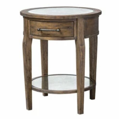 Deals ⭐ Uttermost Raelynn Weathered Pecan Wood Lamp Table 🔔