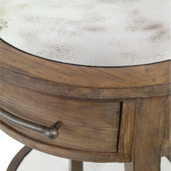 Deals ⭐ Uttermost Raelynn Weathered Pecan Wood Lamp Table 🔔 - Image 4