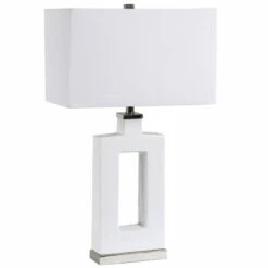 Flash Sale ⭐ Uttermost Entry Modern White Table Lamp 👏