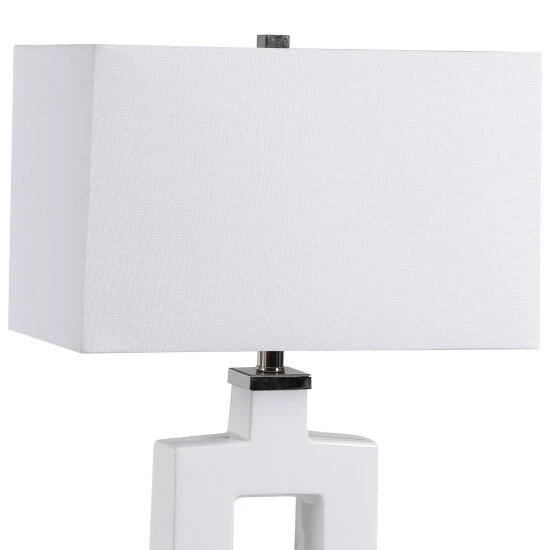 Flash Sale ⭐ Uttermost Entry Modern White Table Lamp 👏 - Image 3