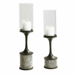 Deals 🎁 Uttermost Deane Marble Candleholders (Set Of 2) ⌛