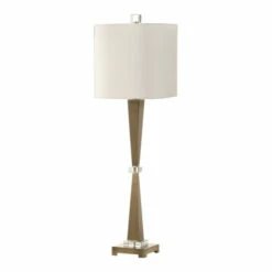 Best deal โจ Uttermost Niccolai Antiqued Brushed Nickel 1-light Table Lamp ๐