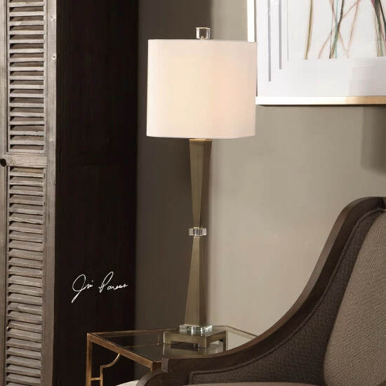 Best deal ✨ Uttermost Niccolai Antiqued Brushed Nickel 1-light Table Lamp 🎉 - Image 4