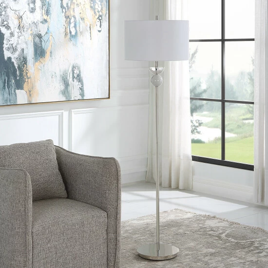 New 😍 Uttermost Exposition Nickel Floor Lamp - 17"W X 65"H X 17"D 🤩 - Image 3